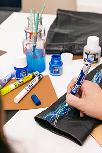 PEBEO - Setacolor Leather - Acrylic Marker for Leather and Leatherette - Customisation Bag, Shoe, Sneaker - Scratch, fold and rub Resistance - Matt/Satin Finish – Vivid White - color: Pure White, style: Matt/Satin