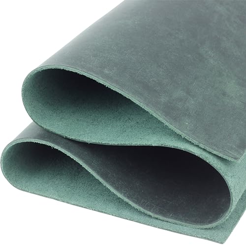 Toprank Genuine Leather Sheets for Crafts 12''X12'' Precut Full Grain Leather Tooling Leather (1.6mm) Cowhide Leather Pieces Square, Grassgreen - color: Grassgreen, size: 12"x12"