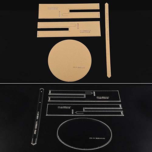 Leather Craft Clear Acrylic Shoulder Bag Round Bag Pattern Stencil Template