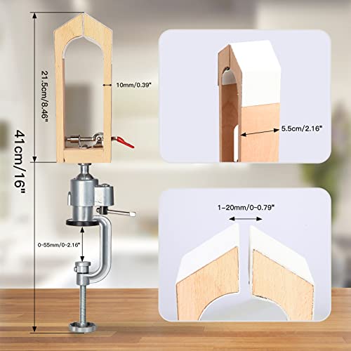 Leather Stitching Pony Clamp - Tool for Leatherworking Wooden Sewing Clamp 360° Rotatable Weaver Leathercraft and Speedy Hand Stitching Leather Kit Leather Stitching Kit