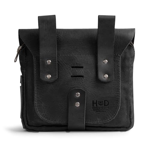 Hide & Drink, Survival Camping Pouch, Belt Loop, Rustic and Handy Tool Bag, Weather Resistant Outdoor Accessories, Traveling Essentials, Waxed Canvas, Handmade - color: Charcoal Black