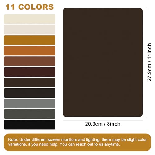 IANZE 2Pcs Leather Repair Patch, Self Adhesive Leather Repair Patch for Car Seats, Couches, Furniture, Sofa, Handbags, Office Chair (Dark Brown) - color: Dark Brown