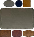 Gray/Grey Blank Leatherette/Leather Patches for Hat Laser Engraving Iron-on with Heat Press Adhesive Backing (Pack of 30) - color: Gray, size: Rectangle