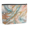 Fluid Ink Gradient Marble Makeup Bag, Cosmetic Bags for Women | Abstract Portable Travel Toiletry Bag Elegant Gift for Women Grandma Friend Auntie Nurse Graduation Birthday Christmas - color: Pastel Marble 470