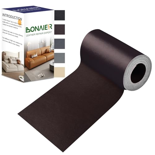 Leather Patches for Furniture,Self Adhesive Leather Repair Patch,Leather Patch Tape kit for Couch,Car Seat,Motorcycle seat,Loveseat (Dark Brown, 3.1"x 60"(Fine-Grained)) - color: Dark Brown, size: 3.1"x 60"(Fine-Grained)