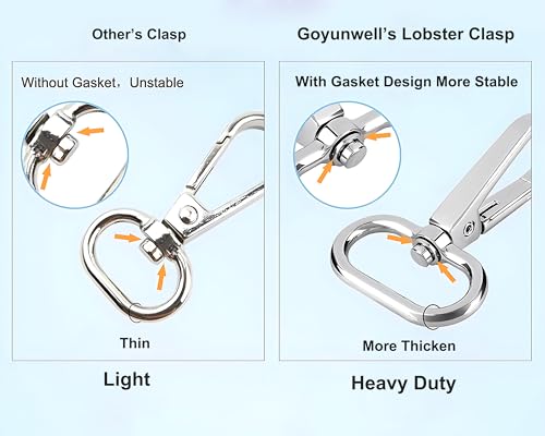 1 inch Swivel Lobster Clasps 50pcs Metal Swivel Snap Hooks Antique Bronze | 1" Swivel Push Gate Clips for Purses Bag Handbag Projects Crossbody Bag Dog Collars Lanyard Strap Making Goyunwell - color: 1 inch Antique Bronze 50pcs