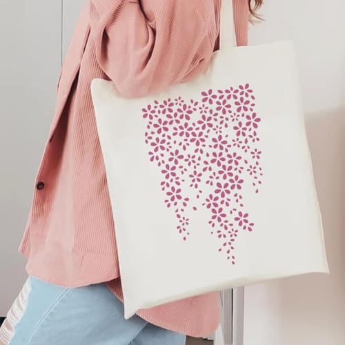 FINGERINSPIRE Wisteria Flower Stencils with a Brush 11.7x8.3Inch Flowers and Vines Painting Stencils Floral Stencil Plant Themes PET Template for Wood Floor Tile Wall Fabric Furniture DIY - color: Wisteria Flower