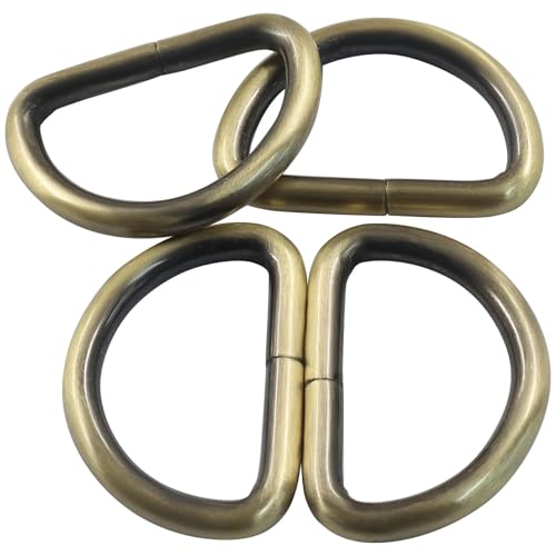 Welded Semi-Circular D Ring - color: Antique Brass