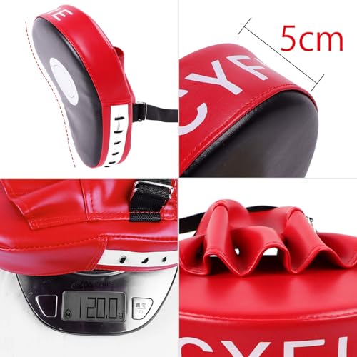 3-in-1 Boxing Training Set, Punching Mitts, Kick Pad and Target Paddle | Martial Arts Target Training Paddle for Taekwondo Karate MMA, Boxing Equipment Sparring for Kids, Teens & Women - style: Punching Mitts