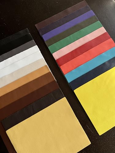 Natural Grain Cow Leather: 8.5'' x 11'' Pre Cut Leather Pieces (Navy, 3-Pack) - color: Navy, size: 3-Pack