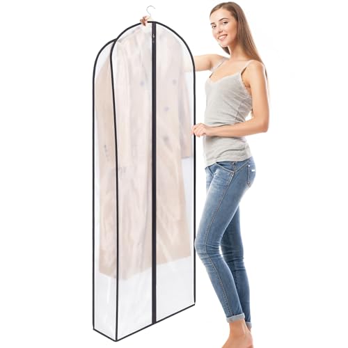 Zilink Fur Coat Storage Bags Dress Bags for Gowns Long 60 in, 2 Pack - size: 60"-2pcs