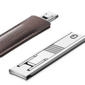 MR.GREEN Ultra Thin Nail Clippers German Precision Manufacturing Technology Nail Cutters with Cow Leather Cover Superior Texture (Light Brown) - color: Light Grey