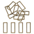 uxcell 8pcs Metal Flat Rectangle Ring, Rectangular Buckle Rings Square Strap Webbing Loop for Bag Belt Purse DIY - color: Bronze, size: 19mm(3/4 inches)