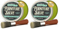 FORTIVO Furniture Salve for Leather - Polisher, Moisturizer, and Restorer for Couches and Furniture - Conditioner for Leather, Wood, and Vinyl - Repair Salve with Brush - 4oz (Pack of 2) - size: 4 Ounce (Pack of 2)