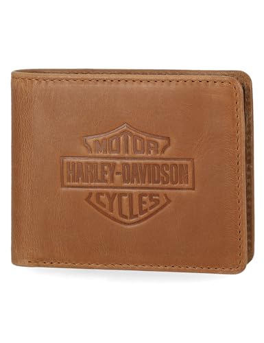 Harley-Davidson Men's Genuine Leather Rfid Blocking Wallet - color: Cognac (Indo Billfold)