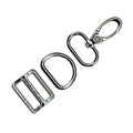 1 inch Swivel Snap Hooks & D Rings Tri-Glides Slide for Purse Bag | 1" Bag Hardware Handbag Backpack Dog Collar Webbing Keychain Lanyard Strap Craft Making Gunmetal Buckles 5 Sets - color: Gunmetal, size: 1 inch