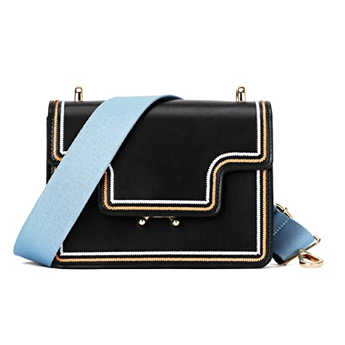 ZOOEASS Wide Shoulder Strap (Solid),Adjustable Replacement Belt Crossbody Canvas Bag Handbag - color: Blue