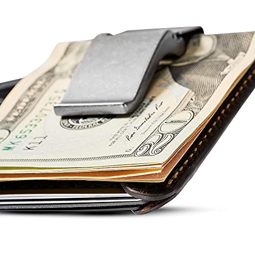 House of Jack Co. Wyatt Money Clip Wallet for Men,Front Pocket Wallet,Brown | Slim Leather Wallet, Minimalist Wallet, Card Holder Wallet, Men's Wallet, Full Grain Cowhide Leather, Gift for Men