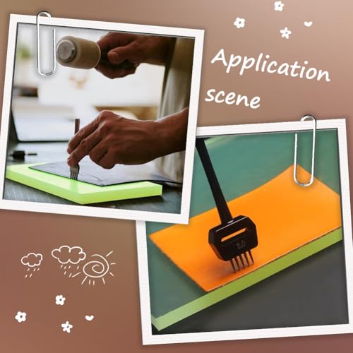 7.95 x 6.02 Inch Leather Craft Punching Pad Rubber Stamping Cutting Board Thick Protection Mat Hole Punch Stamping Tool for Stitching Chisels Leathers Working DIY Craft
