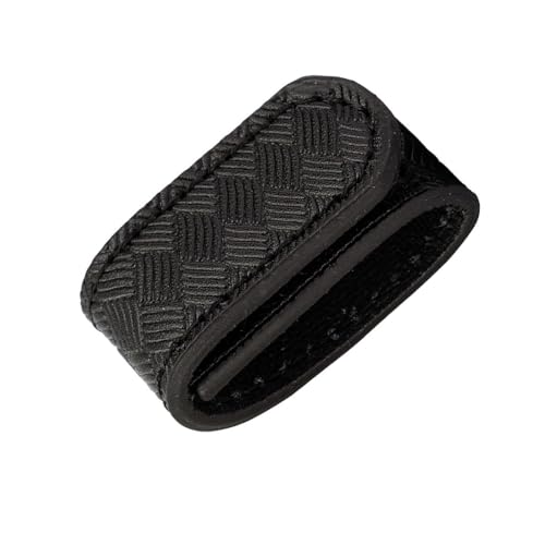 TACNEX Genuine Leather Belt Keeper 1 3/8" - 1 1/2" Wide Men's Belt Loop Stays Dress Belt End Holder Retainer Tool Belt Band - color: Basket Weave, size: 2 pcs