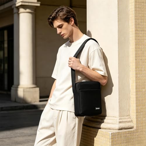 OSOCE Messenger Bag Crossbody Shoulder Bag for Men | Multi-Pocket, Adjustable Shoulder Strap, Lightweight, Suitable for Travel Hiking Commuting Outdoor - size: Large