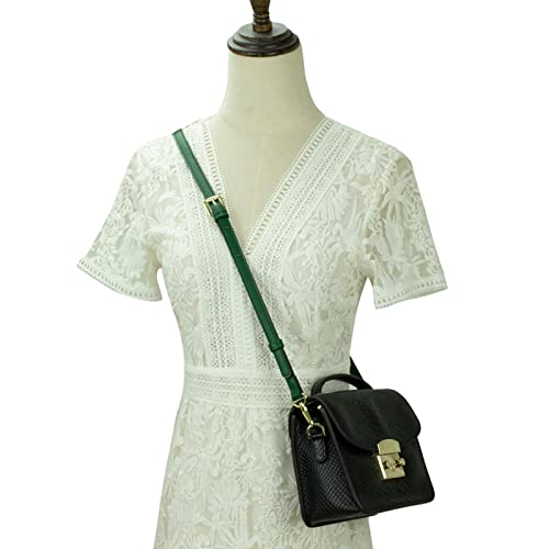 Allzedream Leather Purse Strap Replacement Crossbody Handbag Long Adjustable (Green) - color: Green