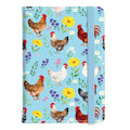 PU Leather Passport Holder Cover 5.9×4.3 Inch with Credit Card Slot Boarding Pass Slot Combo Blocking Passport Holder Wallet Cover Case for Travel Boarding Essentials(Farmyard Chicken) - color: Farmyard Chicken