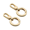2pcs Double Opening Snap Hooks,Push Gate Snap Hook Metal Swivel Lobster Claw Clasp Purse,Backpack,Bag Strap,Keyring,Phone case (Gold) - color: Gold