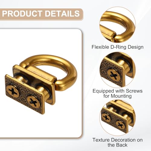 M METERXITY Metal Bag Connector, Purse Suspension Clasp with D Ring for Purse/DIY Crafts Hardware Accessories - color: Bronze Gold