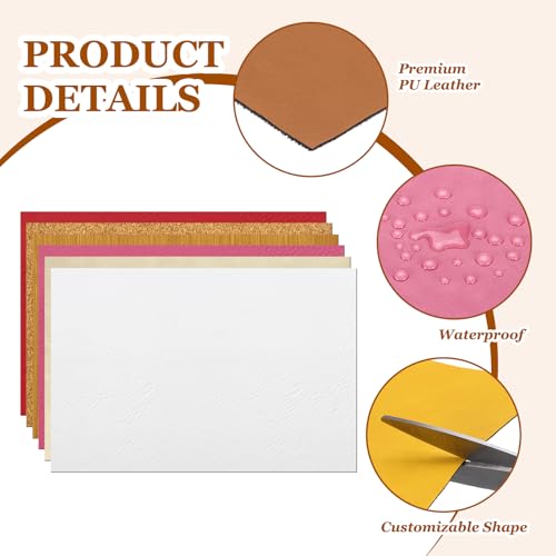 HARFINGTON Laserable Leather Sheets 18" x 12" x 0.04" Non-Adhesive Engraving Leatherette Sheets Laserable Leather Hat Patch for DIY Caps Jackets Backpacks Clothing, Black - color: Rawhide Black