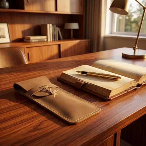 Personalized Initial PU Suede Pen Pouch - Office and Professional Storage Accessory, Ideal Gift for Coworkers (V) - color: V
