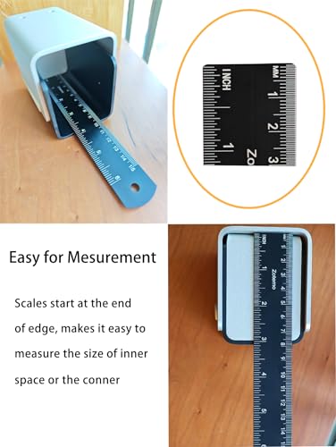 6 Inch Metal Ruler Set - Dual Scale Metric & Imperial,150 mm Straight Edge Rule, Laser Engraved, Edge-to-Edge Measuring for School, Geometry, Crafting & Gifts (2-Pack) - size: 6 Inch, 2 Pack