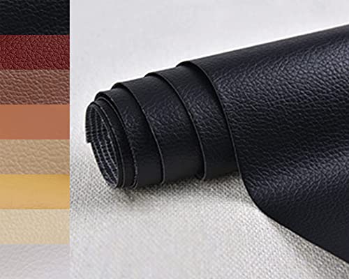 PXBBZDQ Leather Repair Patch Self Adhesive 15.7"×59" Leather Stickers for Car Seats Black Faux Leather Fabric for Upholstery Vinyl Seat Tape for Furniture, Couch Patch Kit for Cars Interior - color: Black, size: 15.7 x 59 Inches