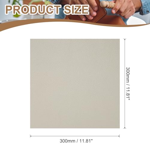uxcell Genuine Leather Sheet, 11.8" x 11.8" Natural Distressed Cowhide Full Grain Leather Pieces, Pre Cut Sheets for Crafting, Sewing, Tooling, Sheath Making, Gray - color: Gray