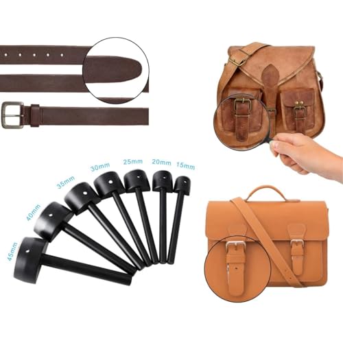 Leather Semicircle Punch,Half Round Leather Punch Cutter 1/2 Arch Semicircle Leather Puncher Belt Puncher Leather Hole Punch Tool for Handmade DIY Leather Craft (20mm) - size: 20mm