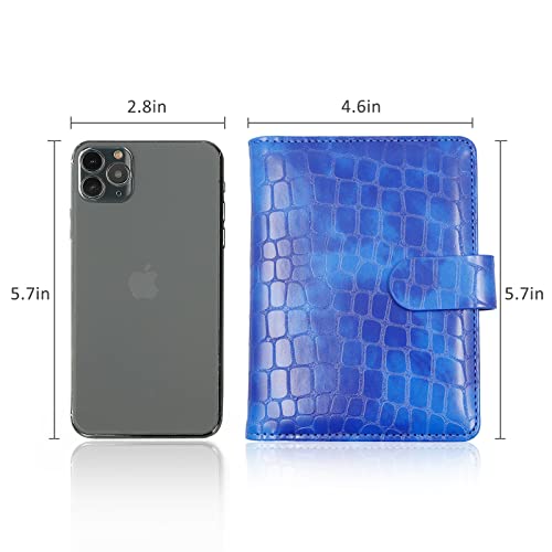 Melsbrinna Premium Leather Passport Holder Covers Case, Waterproof Rfid Blocking Travel Wallet Passport Holder with Pen Holder, Cute Passport Book for Women/Men - color: AK-Stone-blue