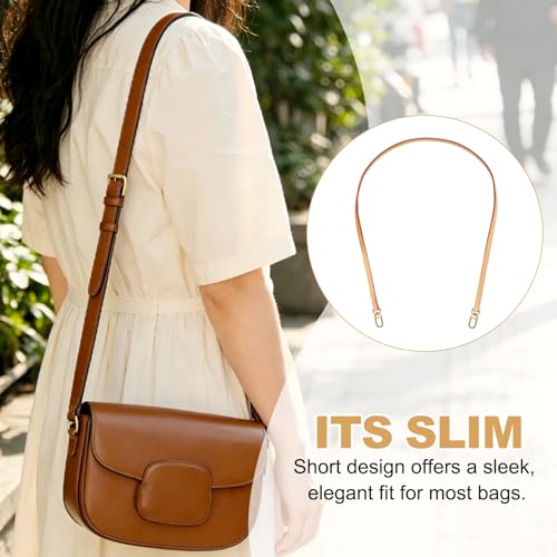 Genuine Leather Replacement Bags - Thin Short Shoulder Straps Genuine Leather Crossbody Strap, [for Handbag] - color: Pink, size: 39.4 Inch