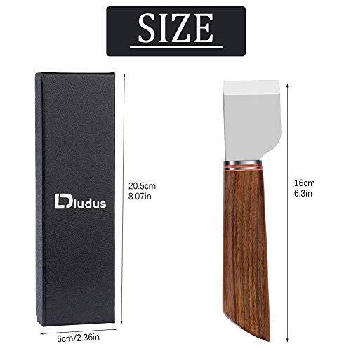 Leather Skiving Knife with Wooden Handle Leather Skiver Cutting Knife