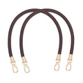 PATIKIL Braided Purse Straps PU Leather - color: Dark Brown, size: 23.6"
