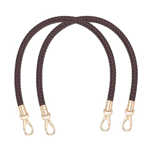 PATIKIL Braided Purse Straps PU Leather - color: Dark Brown, size: 23.6"