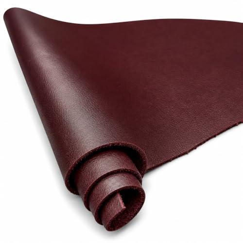 Reed Leather Hides - Cow Skins (8 inches X 11 Inches, Burgundy) | Arts and Crafts - color: Burgundy, size: 0.6 Square Foot