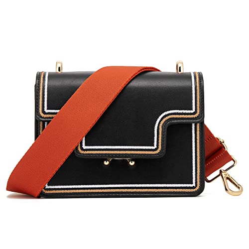 Wide Shoulder Strap (Solid),Adjustable Replacement Belt Crossbody Canvas Bag Handbag - color: Burnt Sienna