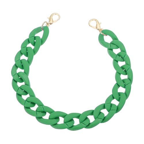 PATIKIL 15" Acrylic Purse Chain Acrylic Chain Linking Rings Dark Green - color: Matte Dark Green