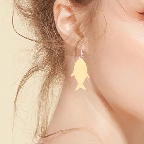 SUPERDANT Fish Pendant Leather Die Earrings Wooden Die Cutter Leathers Cutting Dies DIY Art Crafts Leathers Dies Cutter for Men Women Leather Making for Handmade Lover Gifts - style: Fish