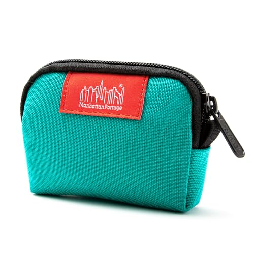 Manhattan Portage CORDURA® Coin Purse With Zipper Closure Pouch Eclectic Colors Credit Card ID Card Jewelry Keys Water Resistant Gift Everyday Carry - color: Aqua Blue