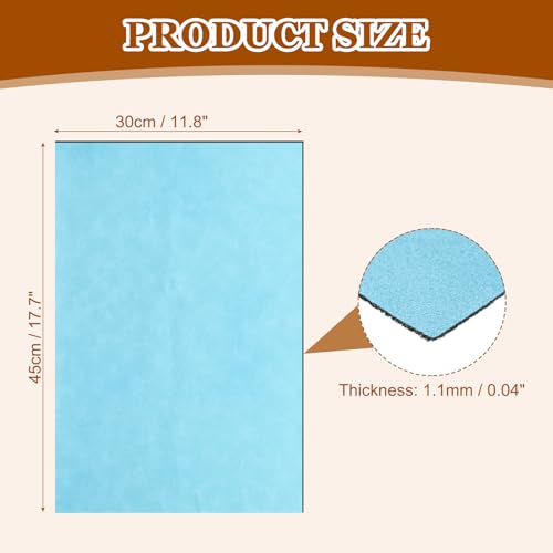 HARFINGTON Laserable Leather Sheets 18" x 12" x 0.04" Non-Adhesive Engraving Leatherette Sheets Laserable Leather Hat Patch for DIY Caps Jackets Backpacks Clothing, Light Blue/Black - color: Light Blue/Black