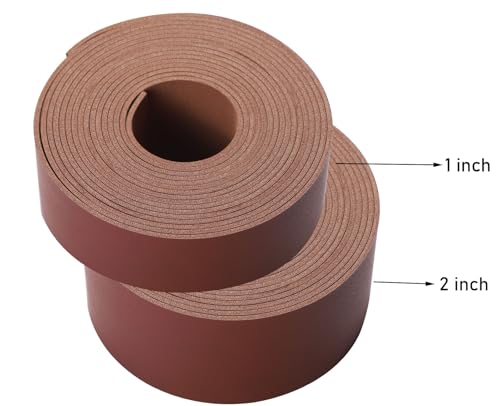 Picheng Faux Leather Strap for Crafts: 1 Inch Wide 138" Long Leather Strips - color: Brown, size: 1 Inch