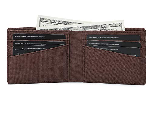 Lanyani Minimalist Fabric Wallet Bifold RFID Blocking - color: Woodland Camo