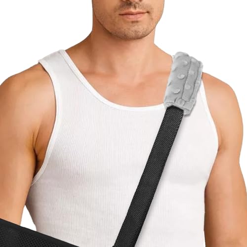 1 PCS Cushioned Arm Sling Padding for Neck,Slim Sling Pad Neck Shoulder Strap Cushion for Wrist Hand Injury Support Strap Padded Women Men (Gray) - color: Gray