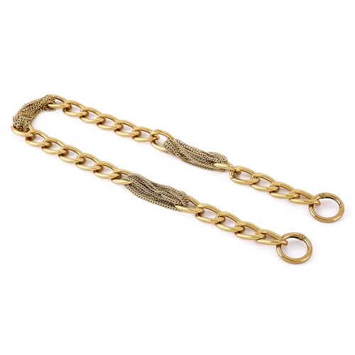 Yichain Classy Metal Tassels Bag Chains Purse Handles Shoulder Strap Replacement Charms Accessories (Antique Gold Small 24'') - color: Antique Gold Small 24''